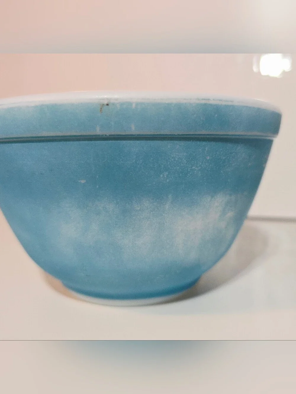 Pyrex Primary Color Green & Blue Mixing Bowls Set Of 2 Vintage Kitchenware